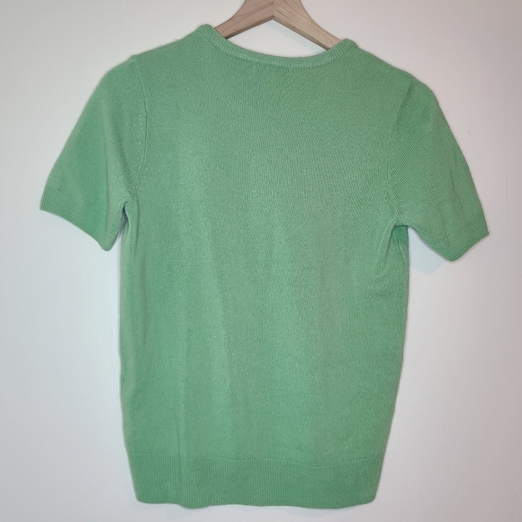 Appleseeds lime green short sleeved sweater - Picture 4 of 5